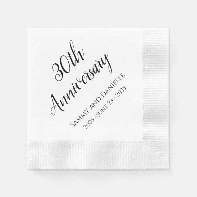 Servilleta De Papel Servilletas Personalizadas para Fiesta de Aniversa (Anverso)