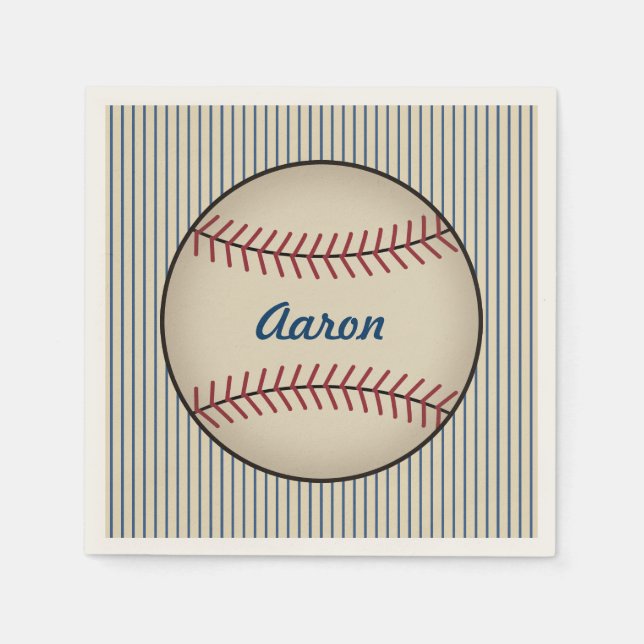 Servilleta De Papel Servilletas personalizadas para fiesta de béisbol (Anverso)