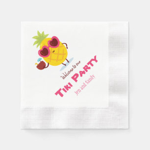 Servilleta De Papel Servilletas Personalizadas para Fiesta Tiki de Piñ