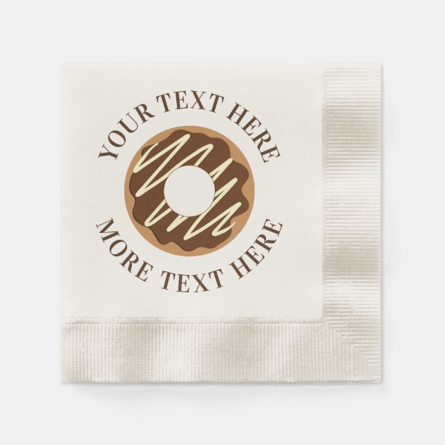Servilleta De Papel Servilletas personalizadas para fiestas de donut d (Anverso)