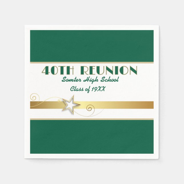 Servilleta De Papel Servilletas personalizadas para la fiesta de Reuni (Anverso)