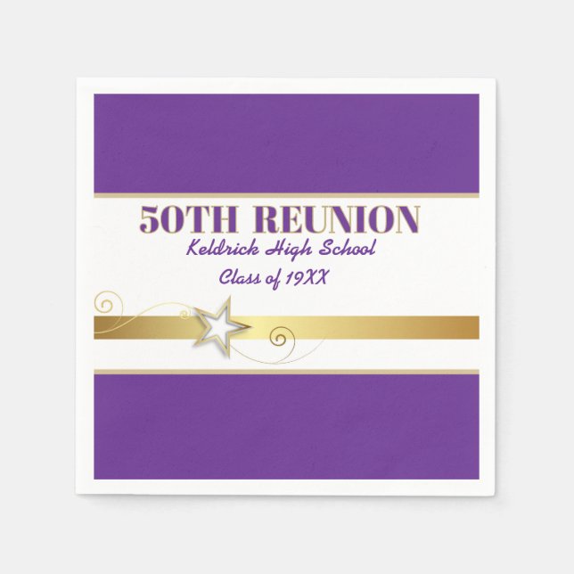 Servilleta De Papel Servilletas personalizadas para la fiesta de Reuni (Anverso)