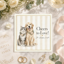 Servilletas personalizadas para mascotas Bodas Per