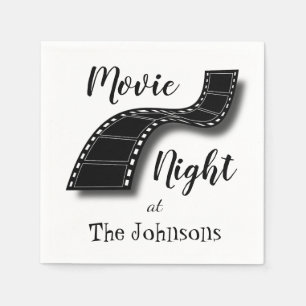 Servilleta De Papel Servilletas personalizadas para Noche de Cine con
