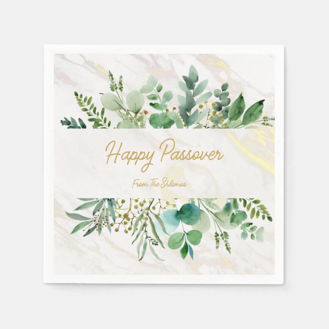 Servilleta De Papel servilletas personalizadas para pascuas felices (Anverso)