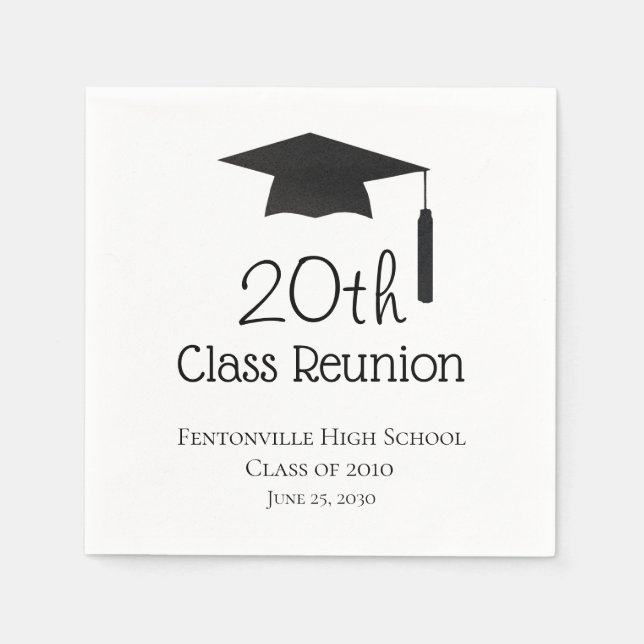 Servilleta De Papel Servilletas Personalizadas para Reunión de Clase (Anverso)