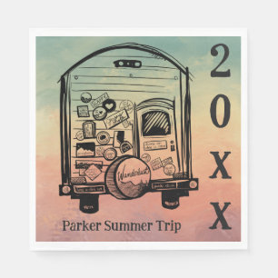 Servilleta De Papel Servilletas personalizadas para viaje familiar en 