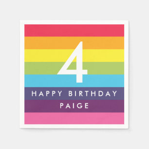 Servilleta De Papel Servilletas personalizadas rayadas arco iris