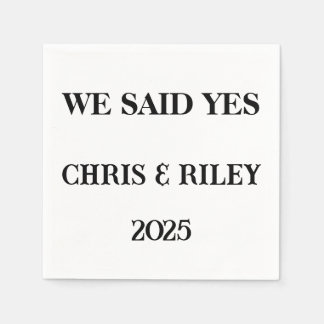 Servilleta De Papel Servilletas Personalizadas 'We Said Yes' – Fiesta 