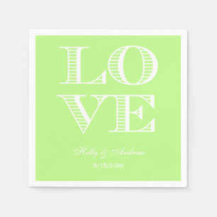 Servilleta De Papel Servilletas Pistacho Verde, Blanco LOVE