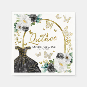 Servilleta De Papel Servilletas Quinceañera Mariposa Negra