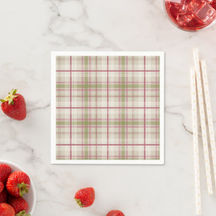 Servilleta De Papel servilletas raspberry spring plaid