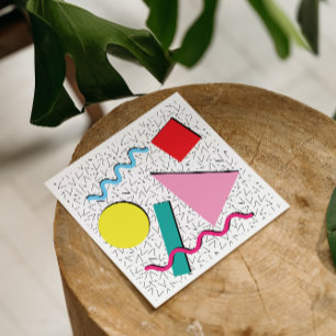 Servilleta De Papel servilletas retras modernas del modelo de Memphis