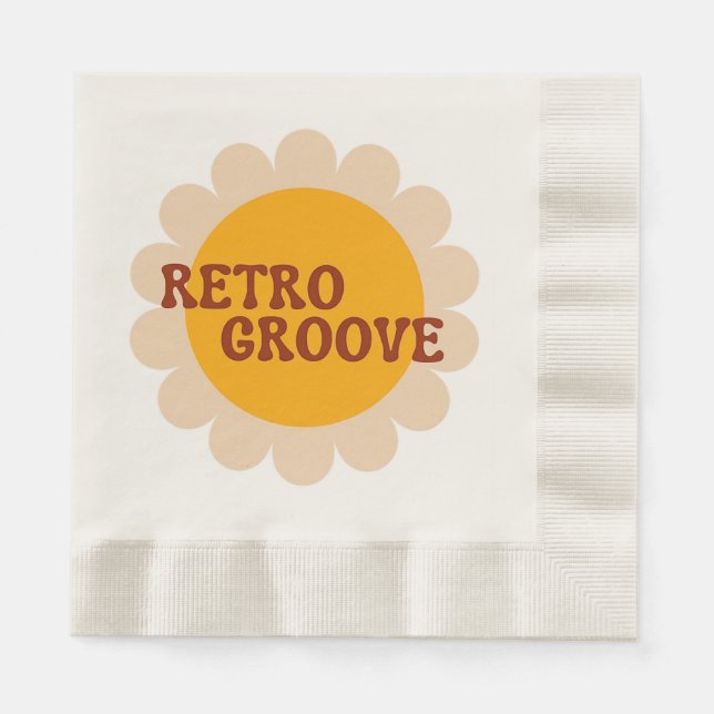 Servilleta De Papel Servilletas Retro Groove (Anverso)