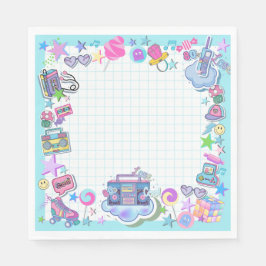 Servilleta De Papel servilletas retro para la fiesta de cumpleaños de 