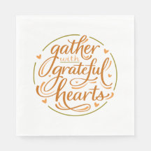 Servilletas Reunirse con Corazones Agradecidos
