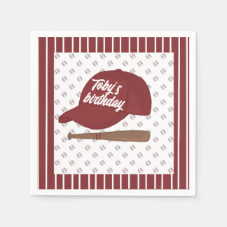 Servilleta De Papel servilletas rojas de béisbol personalizado