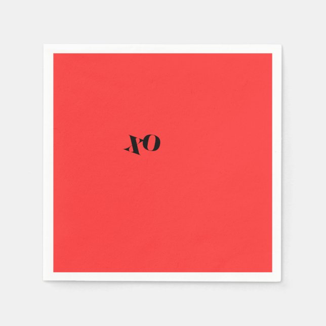 Servilleta De Papel Servilletas rojas XO (Anverso)