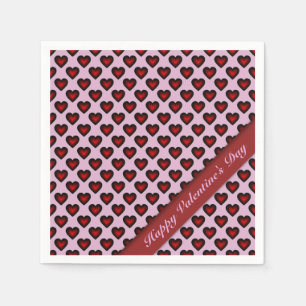 Servilleta De Papel Servilletas rojas y rosadas del el día de San