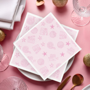 Servilleta De Papel Servilletas rosadas para noche de películas de chi