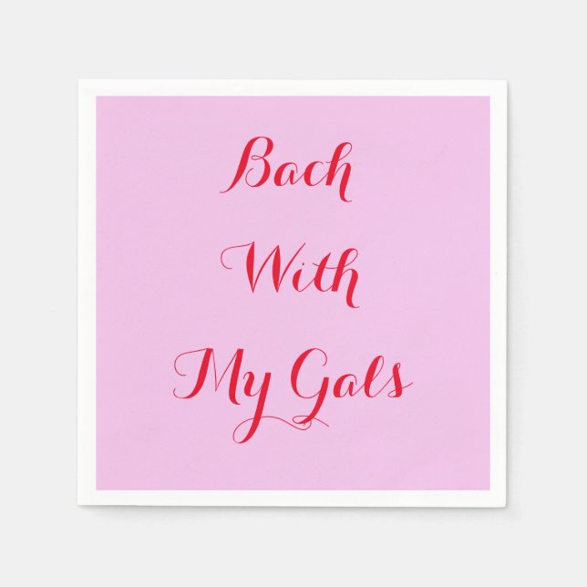 Servilleta De Papel servilletas rosadas personalizadas para despedida  (Anverso)