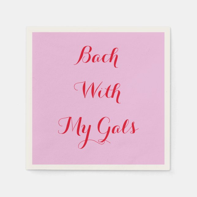 Servilleta De Papel servilletas rosadas personalizadas para despedida  (Anverso)