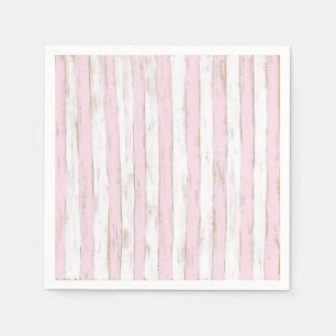 Servilleta De Papel servilletas Shabby Chic Pink Stripe
