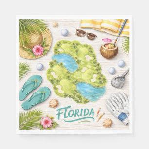Servilleta De Papel Servilletas Temáticas de Golf Florida
