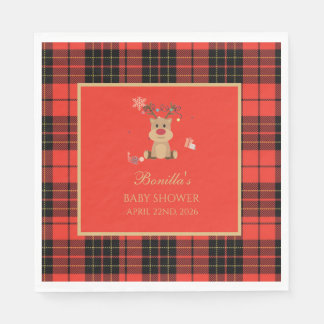 Servilleta De Papel Servilletas Vintage Oscuro Rojo para Baby Shower