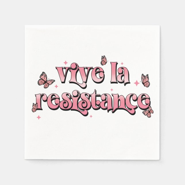 Servilleta De Papel Servilletas Vive la Resistencia (Anverso)