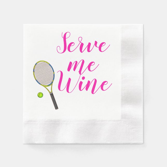 Servilleta De Papel Servirme Wine Tennis Napkins (Anverso)