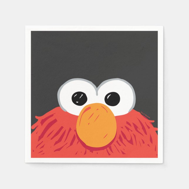 Servilleta De Papel Sesame Street | Cara Grande de Elmo (Anverso)
