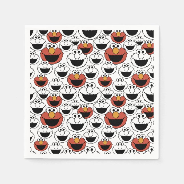 Servilleta De Papel Sesame Street | Elmo - Servilletas para el Primer  (Anverso)