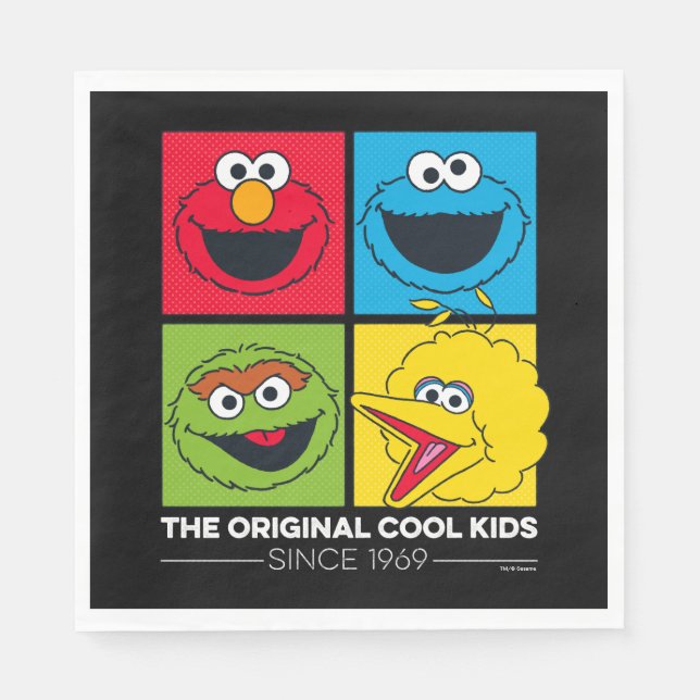 Servilleta De Papel Sesame Street | The Original Cool Kids (Anverso)