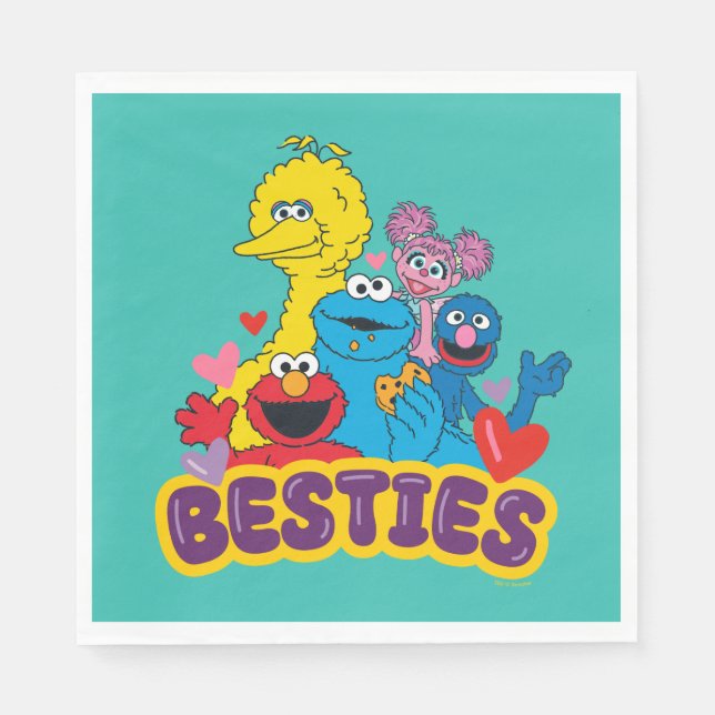 Servilleta De Papel Sesame Street Valentine Besties (Anverso)