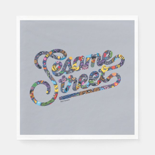 Servilleta De Papel Sésamo | Logotipo de Doodle (Anverso)