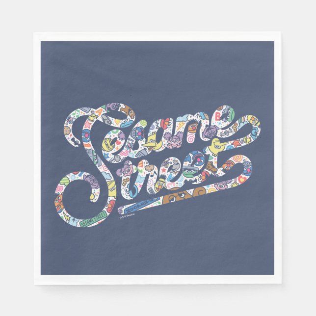 Servilleta De Papel Sésamo | Logotipo de Doodle (Anverso)