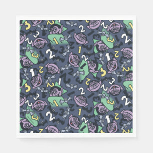 Servilleta De Papel Sésamo   Patrón de conde von Count Doodle