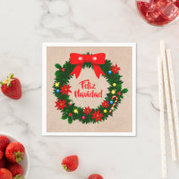 Set Feliz Navidad Wreath Cocktail