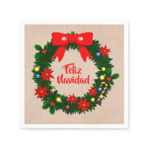 Set Feliz Navidad Wreath Cocktail