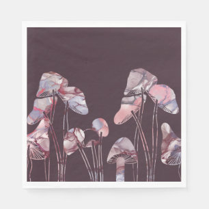 Servilleta De Papel Setas moradas de tinta