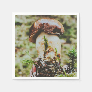 Servilleta De Papel Setas Porcini en el bosque sueco