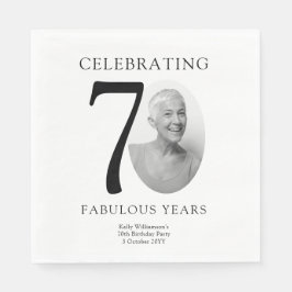 Servilleta De Papel Setenta Fabulosos Años 70 cumpleaños