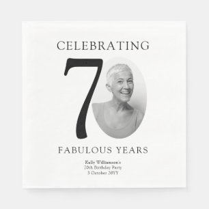 Servilleta De Papel Setenta Fabulosos Años 70 cumpleaños