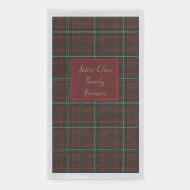 Servilleta De Papel Seton Scottish Clan Tartan (Anverso)