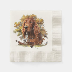 Servilleta De Papel Setter irlandés - Perro de pájaro ultravioleta