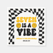 Seven Is A Vibe Retro Séptimo Cumpleaños 7