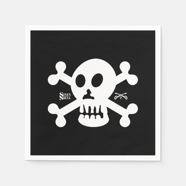 SERVILLETA DE PAPEL SEVEN SKULL BY MASANSER PIXELAT (Anverso)