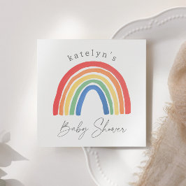 Servilleta De Papel Sexo colorido Neutral Boho Rainbow Baby Shower