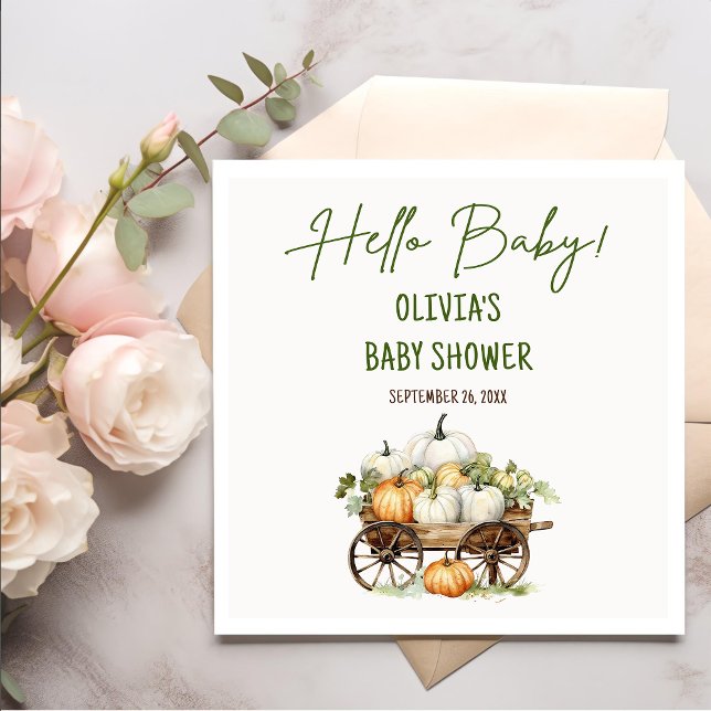 Servilleta De Papel Sexo de calabaza otoñal Baby Shower neutro (Subido por el creador)